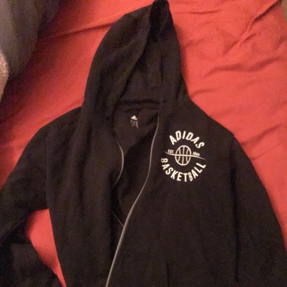 Adidas black basketball hoodie, price negotiable